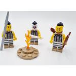 Lego 3 x Indianer Figur Schamane + 2 Krieger Lagerfeuer Waffen Western