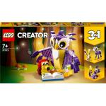 LEGO 31125 Creator 3-in-1 Wald-Fabelwesen, Konstruktionsspielzeug Hase, Eule, Eichhörnchen