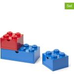Reduzierte Blaue Schubladenboxen aus Kunststoff stapelbar 3-teilig 