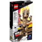 LEGO 76217 Marvel Super Heroes - Ich bin Groot, Konstruktionsspielzeug Baubare Baby Groot-Figur