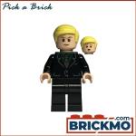 LEGO Bricks Minifigures Harry Potter Draco Malfoy Black Suit Syltherin Tie Neutral Scared hp412