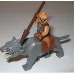 Lego Der Hobbit Gundabad Ork mit Speer auf grauem Warg