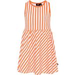 Reduzierte Orange Gestreifte Rundhals-Ausschnitt Kinderkleider aus Baumwolle für Mädchen Größe 146 