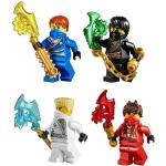 LEGO® NinjagoTM Ninja's set of 4 - Cole, Jay, Kai, Zane Techno Robe minifigures (2104)