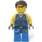 LEGO Power Miners - MINIFIGUR MIT BRAUNEN Haaren Aus Set 8962
