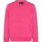 Reduzierte Pinke Rundhals-Ausschnitt Kindersweatshirts aus Baumwolle für Mädchen Größe 146 