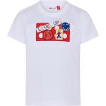 LEGO® Wear Jungen T-Shirt mit 5 Klett-Stickern , Größe:128, Präzise Farbe:Weiß