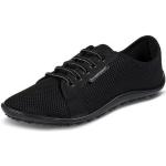 Schwarze Leguano City Runde Low Sneaker in Normalweite aus Textil Atmungsaktiv für Herren Größe 47 