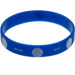 Leicester City FC offizielles Foxes Never Quit Silikon-Armband TA1365 (Einheitsgröße) (Blau)