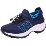 Neonblaue Bio Low Sneaker mit Glitzer aus Leder atmungsaktiv für Damen Größe 38 für den für den Sommer 