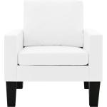 Weiße Stuhlsessel aus Kunstleder mit Kissen Breite 50-100cm, Höhe 50-100cm, Tiefe 50-100cm 