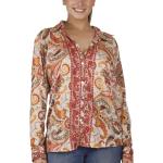 Cremefarbene Boho Guru-Shop Hemdblusen mit Knopf für Damen Größe L für den für den Sommer 
