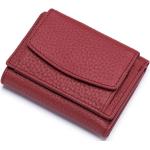 Reduzierte Rote Elegante Mini Geldbörsen aus Rindsleder klappbar für Damen für Partys 