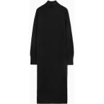 Schwarze Elegante COS Nachhaltige Rollkragen Pulloverkleider für Damen Größe XS 
