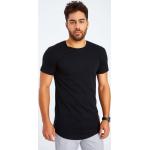 Schwarze Unifarbene Streetwear Leif Nelson T-Shirts für Herren Größe M 