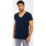 Dunkelblaue Streetwear Leif Nelson V-Ausschnitt T-Shirts für Herren Größe XL 
