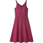 Erdbeerrote Elegante Waschbär Nachhaltige Leinenkleider aus Leinen für Damen Größe L 