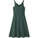 Dunkelgrüne Elegante Waschbär Nachhaltige Leinenkleider aus Leinen für Damen Größe M 