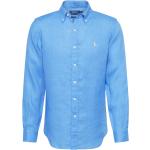 Blaue Ralph Lauren Polo Ralph Lauren Button Down Kragen Leinenhemden aus Leinen für Herren Größe XXL 