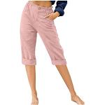 Rosa Camouflage Casual Capri-Jeans aus Jersey für Damen Größe M 