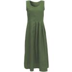 Grüne Waschbär Nachhaltige Sommerkleider aus Leinen für Damen Größe L für den für den Sommer 