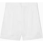 Weiße COS High Waist Shorts aus Leinen für Damen Größe L 