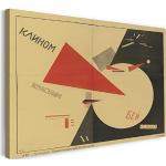 Leinwand (60x40cm): El Lissitzky - BEAT THE WHITES WITH THE RED WEDGE