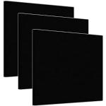 Leinwand in schwarz, bemalbare Premiumqualität, aufgespannt auf Galerie Keilrahmen - Echtholz - Quadrat-Format - 3er SET je 40x40 cm - 330g/m² - fertig gerahmt, 7 Farben verfügbar