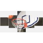 myDruck-Store Keilrahmenbilder mit Basketball-Motiv aus Holz 100x200 5-teilig 