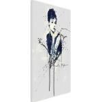 Reduzierte Hellgraue Moderne Audrey Hepburn Leinwandbilder aus Holz 