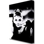 Reduzierte Schwarze Audrey Hepburn Leinwandbilder matt 