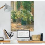 Impressionistische Runde Leinwandbilder aus Holz mit Rahmen 