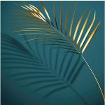 Petrolfarbene Komar Quadratische Leinwandbilder mit Palmenmotiv 30x30 