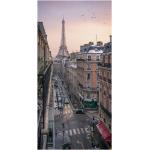 Braune Eiffelturm Bilder aus Holz Hochformat 50x100 