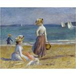 Leinwandbild Figures on the Beach von Pierre-Auguste Renoir