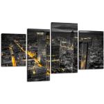 Leinwandbilder mit Skyline-Motiv handgemacht 60x40 4-teilig 