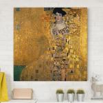 Jugendstil Bilder-Welten Gustav Klimt Quadratische Kunstdrucke strukturiert 70x70 