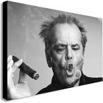 Leinwandbild, Motiv: rauchender Jack Nicholson, gerahmt, verschiedene Größen, Holz und Leinwand, A1 32x24 inches