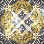 Graue Antike Quadratische Leinwandbilder mit Ornament-Motiv 50x50 