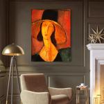 Leinwandbild Portrait von Jeanne Hebuterne von Amedeo Modigliani