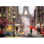 Rosa Impressionistische Leinwandbilder 50x70 
