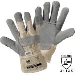 Graue Gefütterte Handschuhe aus Leder Größe XL für den für den Winter 