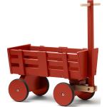 Rote Retro Kids Concept Holzpuppenwagen aus Holz für Mädchen 