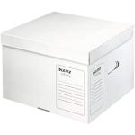 Leitz Infinity Archiv-Container, Größe M, Schachtel für A4 Archivbox 3 x 100mm/2 x 150mm, Transportbox mit Deckel Oben, Faltbare Kartonverpackung, 100 % säurefreie Wellpappe, Weiß, 1 Stück, 61030000