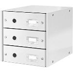 Weiße Moderne Leitz WOW Click & Store Schubladenboxen DIN A4 aus Polypropylen 