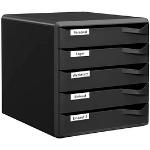 Schwarze Leitz Schubladenboxen DIN A4 aus Kunststoff 