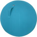 Leitz Sitzball Ergo Cosy 65cm inkl. Innenball, Stoffüberzug, Handluftpumpe, 2 Verschlussstopfen PVC, phtalatfrei 92 % Polyester, 8 % Elasthan blau