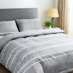 Reduzierte Graue Bettwäsche Sets & Bettwäsche Garnituren mit Reißverschluss 200x220 3-teilig 