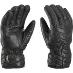Schwarze Leki Gore Tex Lederhandschuhe aus Leder für Damen Größe 6 für den für den Winter 