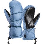 Stahlblaue Gefütterte Handschuhe aus Leder für Damen Größe 6.5 